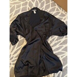 NWT Victoria’s Secret Black Satin Tie Robe Cover Up